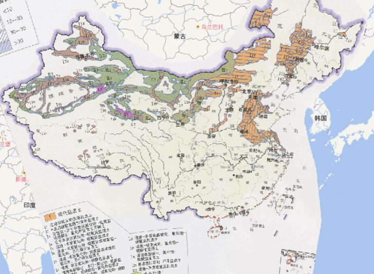 Online map of soil salinization in China