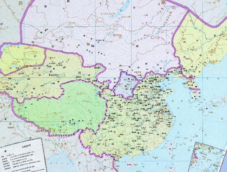 The Historical Map of the Western Jin Dynasty in China
