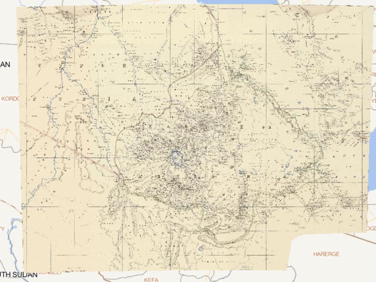 1869 Upper Nubiya and Abyssinia online map