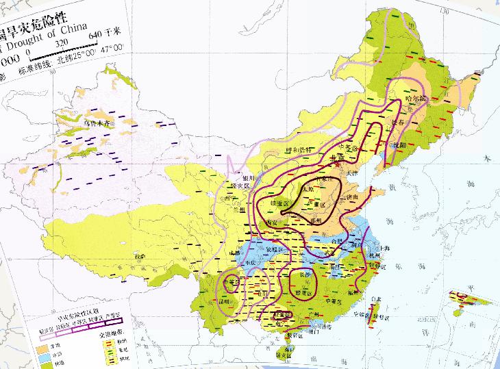 China's drought hazard (1:3200 million) online map