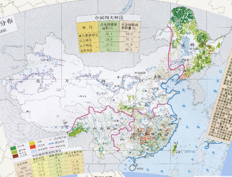 Online map of China's forest distribution