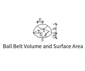 Sphere Belt Volume and Surface Area Online Calculator