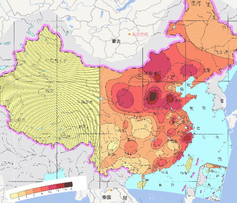Online map of big droughts frequency in drought and flood disasters in China in recent 500 years