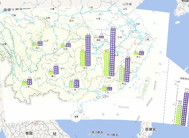 Housing losses online map from June 14th,2010 to June 25th during the mid and late June's flood disaster period in South China