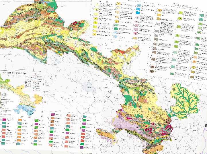 Geological Online Map of Gansu Province, China