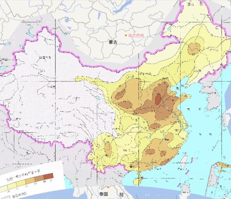 Online Map of China's Drought Disaster Frequency from 1951 to 1980
