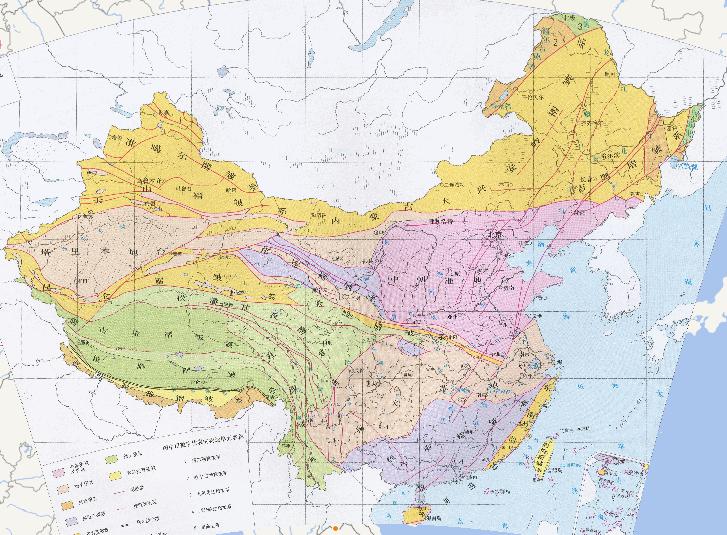 Online map of China geotectonic