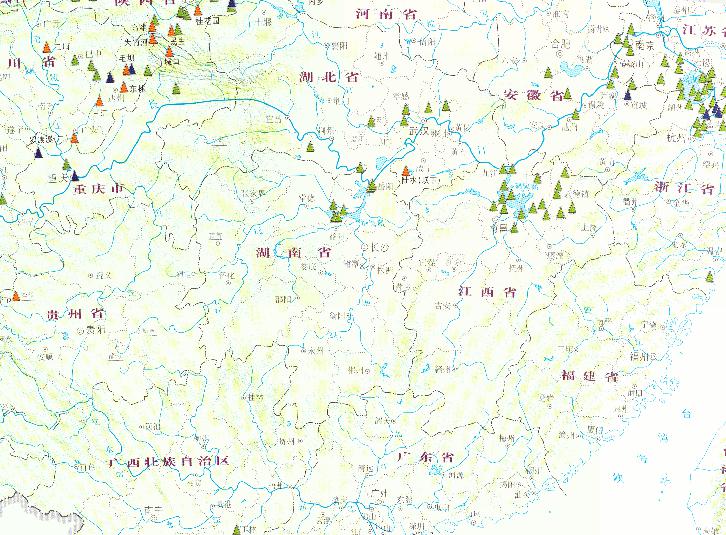 Water regimen and riverway condition online map from July 14th to 22nd, 2010 during the mid and late July's flood disaster period in South China