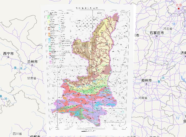 Hydrogeological Map of Shaanxi Province, China