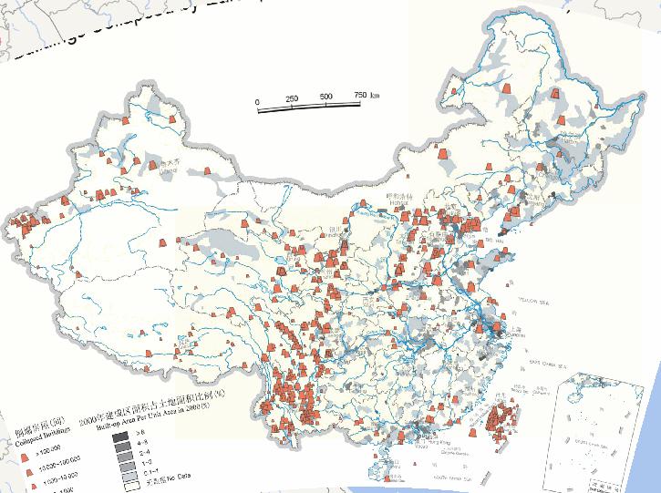 Online map of earthquake disaster collapsed houses in China (1949-2000)