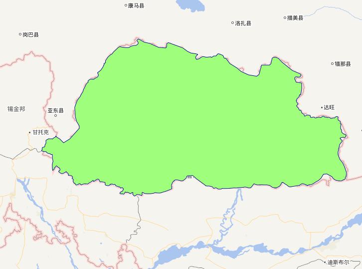 Kingdom of Bhutan level 0 administrative boundaries online map