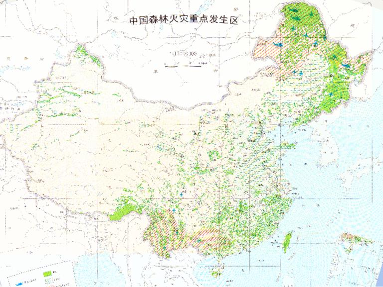 Online Map of Key Forest Fires Occurring Areas in China