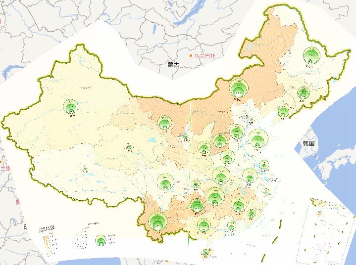 China's crops affected areas and areas of no-harvest online map(2010)