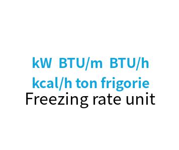 Freezing rate unit online conversion tool