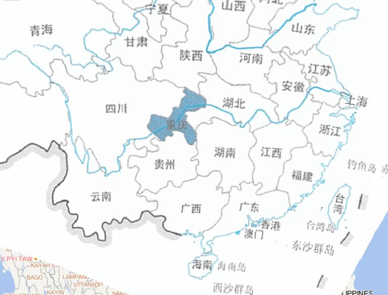 Online map of flood disaster distribution in Chongqing in early September 2014