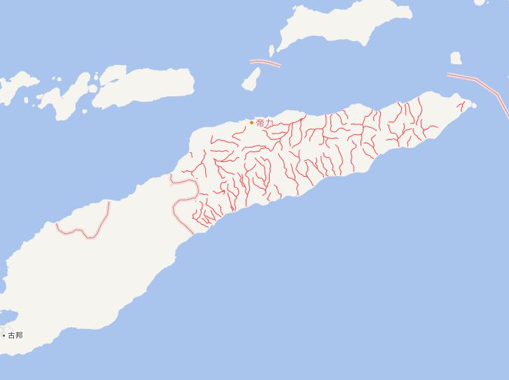 Online map of East Timor waters route