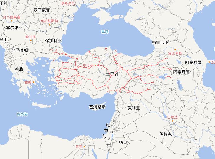 Online Map of Turkish Railways