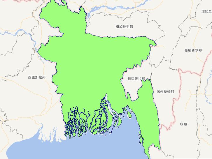 The People 's Republic of Bangladesh level 0 administrative boundaries online map