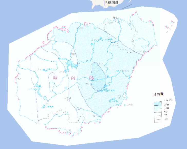Online map of the maximum daily rainfall in October 17th,2010 during the October's flood disaster period in South China