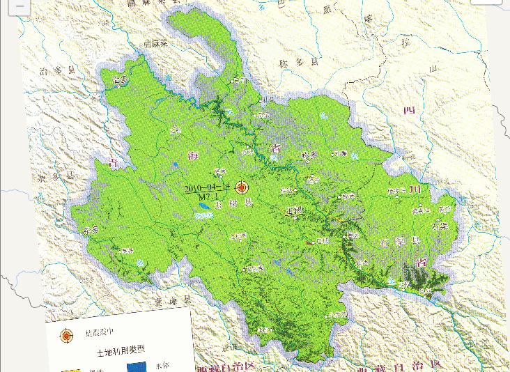 Online map of Qinghai Yushu earthquake disaster land use(2010)