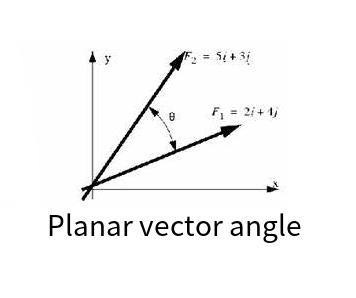 Planar vector angle online calculator
