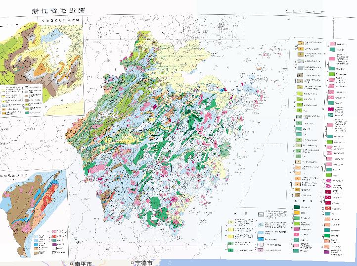 Geological Online Map of Zhejiang Province, China