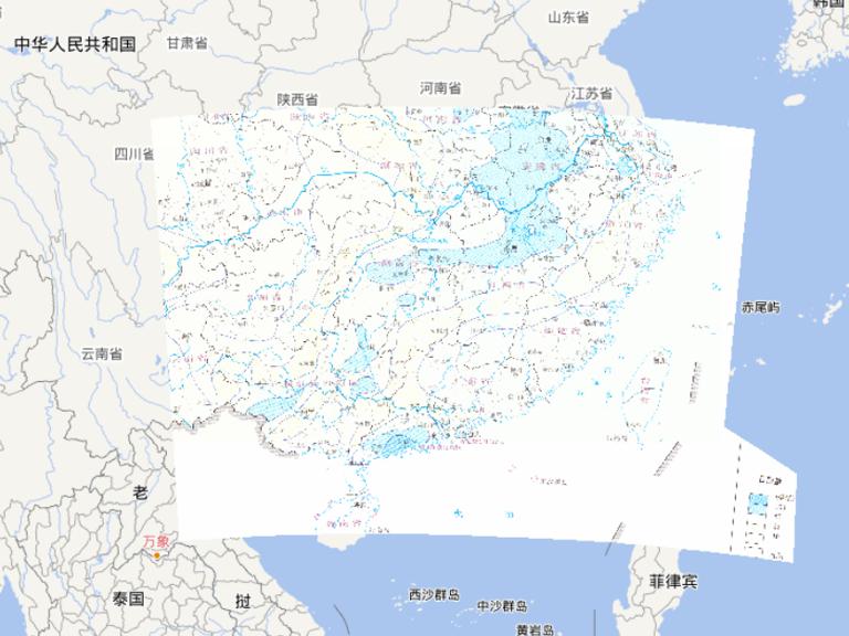 Online map of the maximum daily rainfall in June 8th,2010 during the early June's flood disaster period in South China