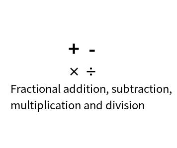 Fractional addition,subtraction,multiplication and division online calculator (form 2)