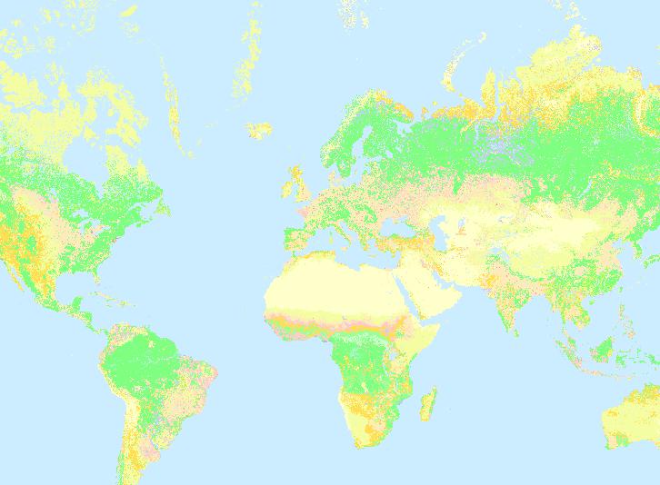 Online Map of European Union Global Land Cover 2000