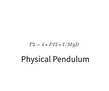 Compound Pendulum (Physical Pendulum) Online Calculator