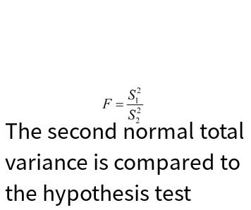 The second normal total variance is compared to the hypothesis test _ online calculation tool