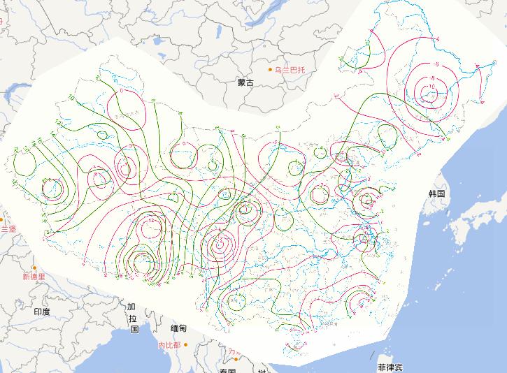 Horizontal movement speed of China's land online map(1951-1999 years)