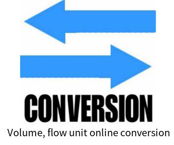 Volume, flow unit online conversion