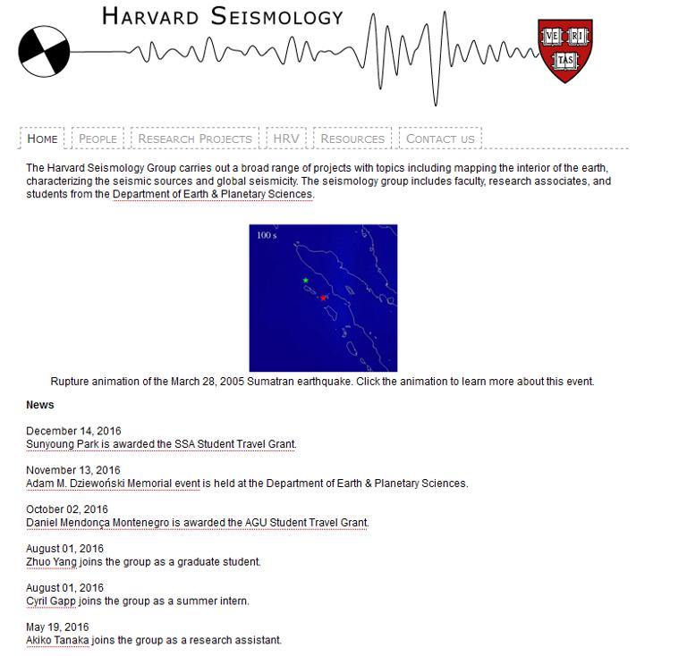 Harvard  Seismology