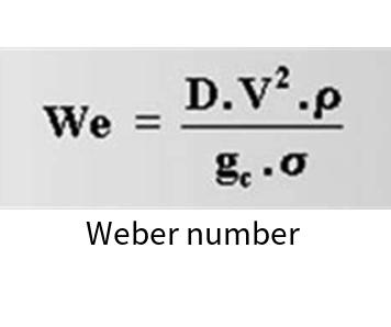 Weber number calculator---on-line calculation of surface tension