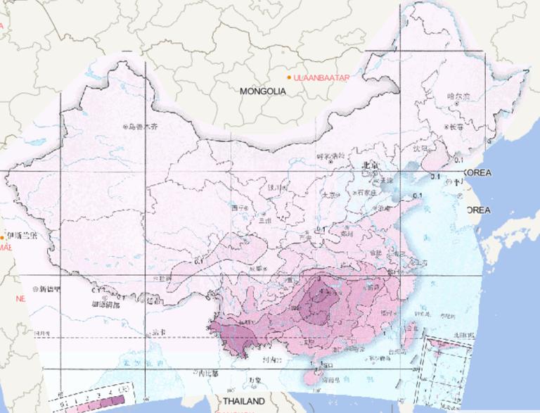 Online map of average winter thunderstorm days in China from 1981 to 2010