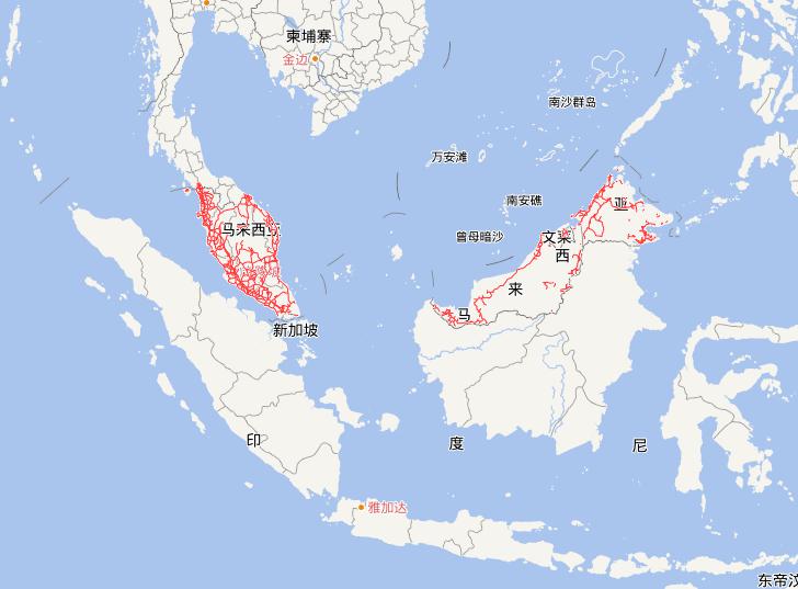 Online Map of Malaysian Highway