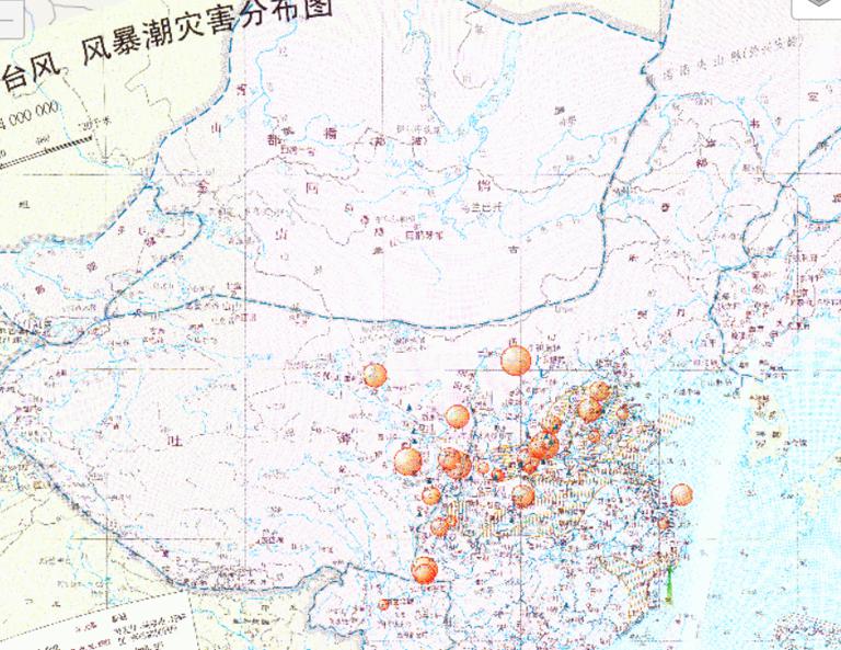 Online map of earthquake, geology, locusts, typhoons, storm surge disaster during the Sui, Tang and Five dynasties of China
