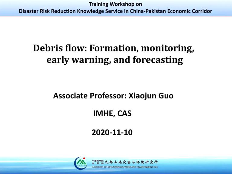 Debris flow formation, monitoring, early warning and forecasting