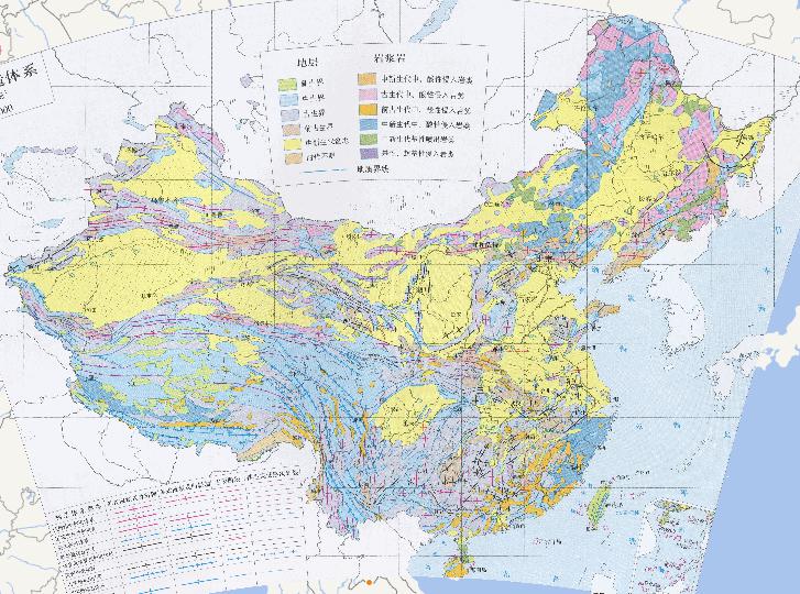 Online map of the main tectonic system of China (geo - science theory)