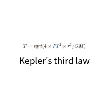 Kepler's third law (cycle law) calculator _ online calculation tool