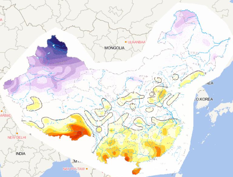 Online map of land vertical velocity in China from 1951 to 1999