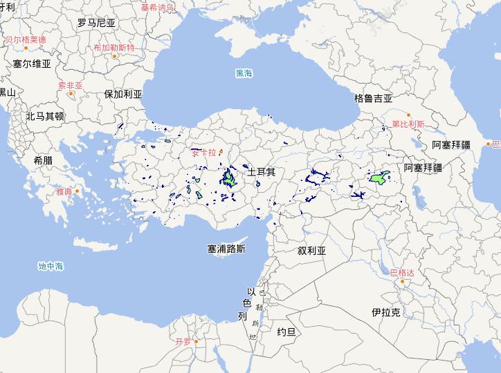 Online map of Turkish water area