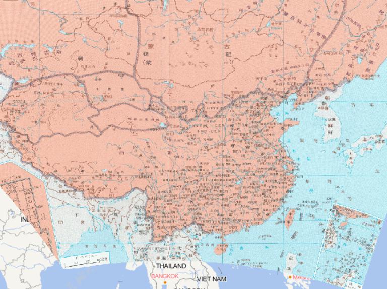 Online historical map of the situation in the mid Ming Dynasty (1582)