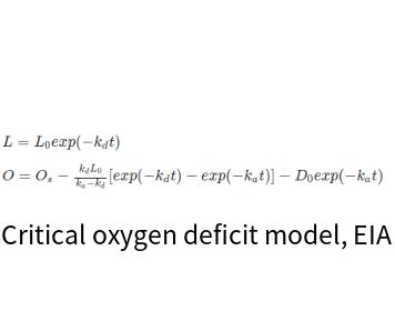 Online calculation of critical oxygen deficit model, EIA calculation