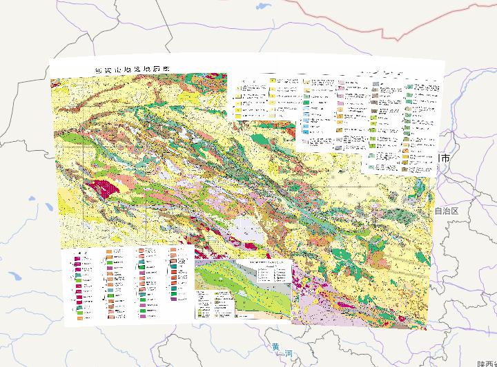 Geological Online Map of the Qilian Mountains in China